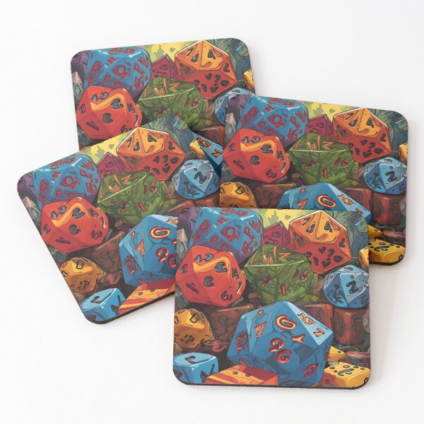 Item preview, Abstract Comic-Inspired Polyhedral Dice designed and sold by TheDorkyOrc.