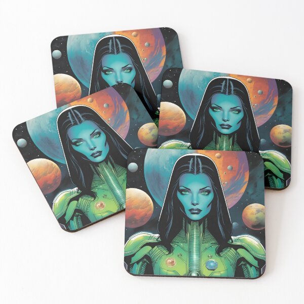 Item preview, Retro woman in space designed and sold by Planetporridge.