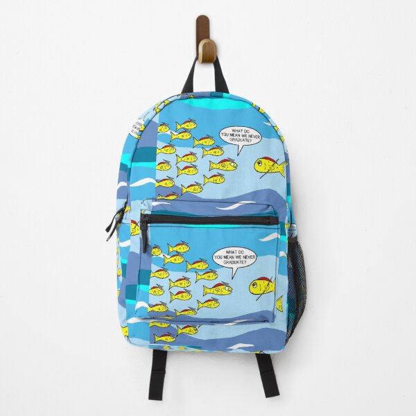Artikelvorschau, Fischschule und Abschluss entworfen und verkauft von Out to Lunch Cartoons and More.