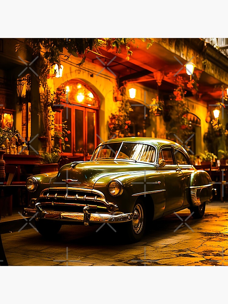 Cuban Car Cuban Jazz Style Bar Art Board Print For Sale By   Flat,750x,075,f Pad,750x1000,f8f8f8 