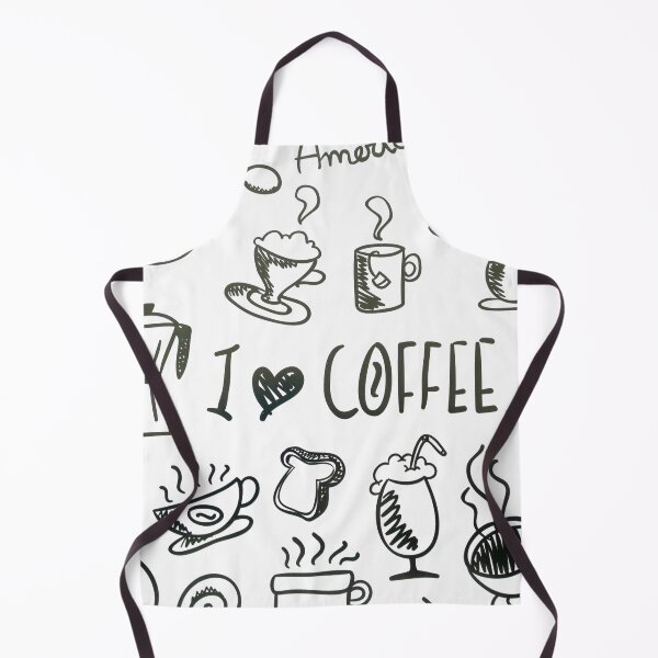 Item preview, I Love Coffee Fun Black Line Illustration designed and sold by taiche.