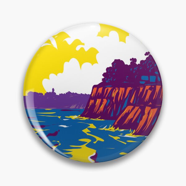 Item preview, Campus Point Beach on Lagoon Road Isla Vista California WPA Poster Art designed and sold by patrimonio.