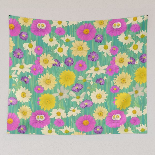 Item preview, Retro Wildflower Pattern designed and sold by Cjmotts.