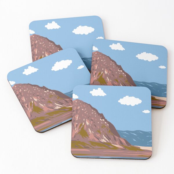 Item preview, Morro Rock Beach in Morro Bay San Luis Obispo California WPA Poster Art designed and sold by patrimonio.