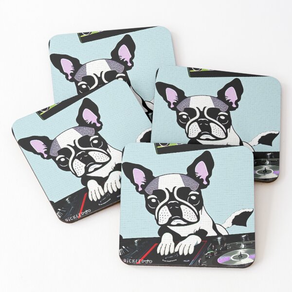 Item preview, Boston Terrier DJ Pop Art designed and sold by FunnehGacha.