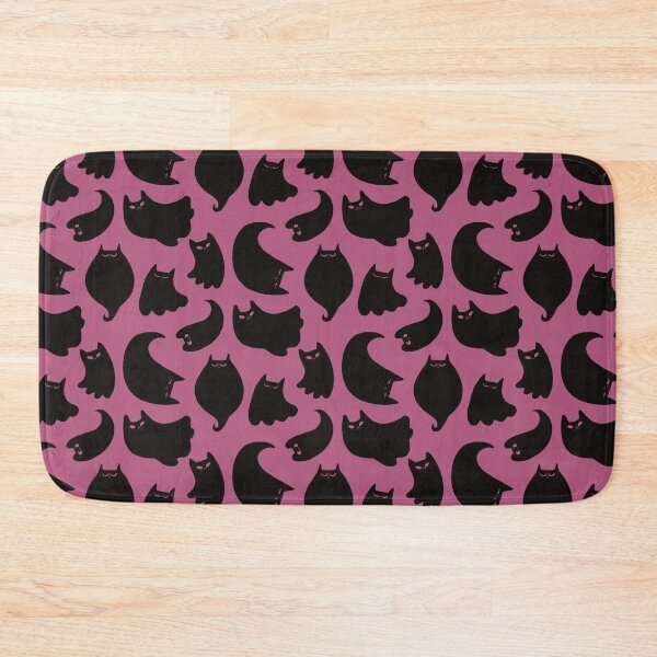 Item preview, Halloween Black Ghost Cats On Pink Background Pattern designed and sold by Julia Sol.