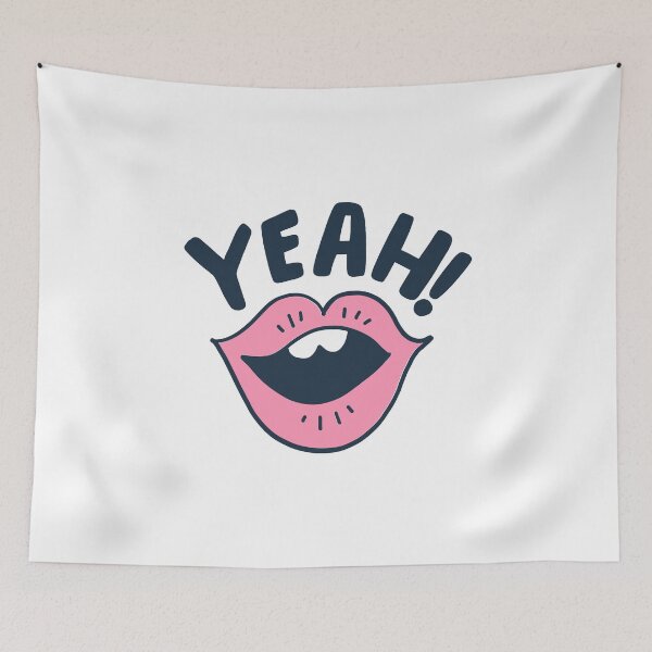 Item preview, mouth saying yeah designed and sold by lucisnerosart.