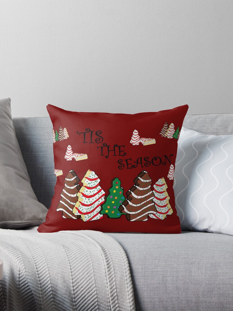 Little Debbie Christmas Tree cakes Throw Pillow for Sale by  EnviousObjects2