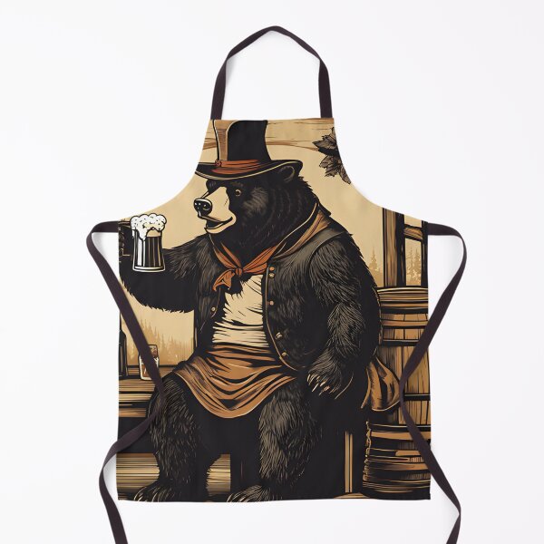 Item preview, Bear Drinking Beers designed and sold by DiceyThreads.