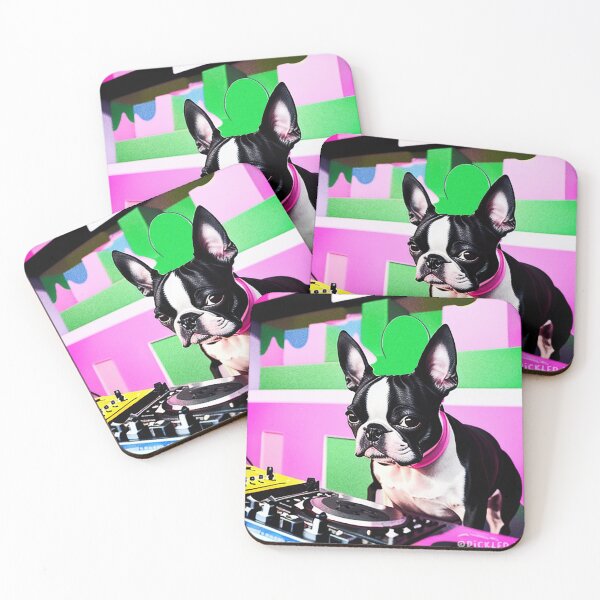 Item preview, Boston Terrier DJ Pop Art designed and sold by FunnehGacha.