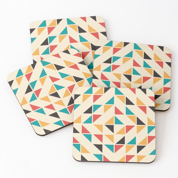 Item preview, Mid Century Colored Triangles Pattern designed and sold by La Chic.