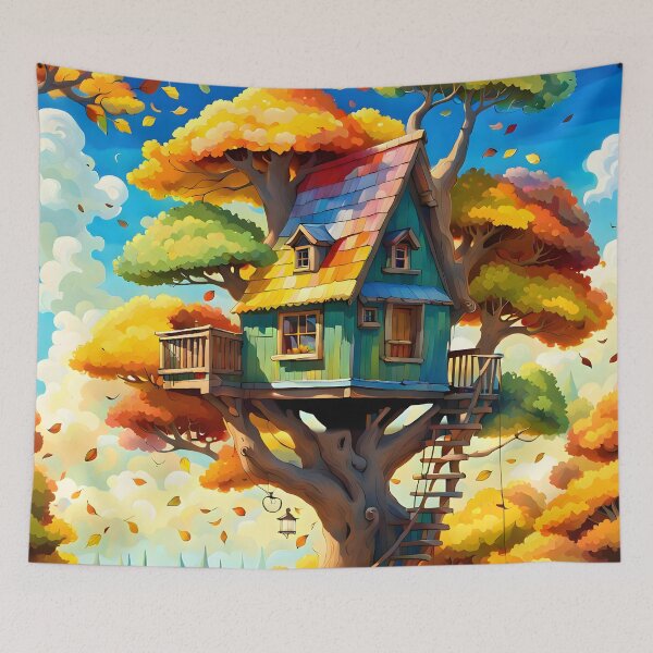 Item preview, Rainbow Treehouse designed and sold by DiscoGypsyFish.