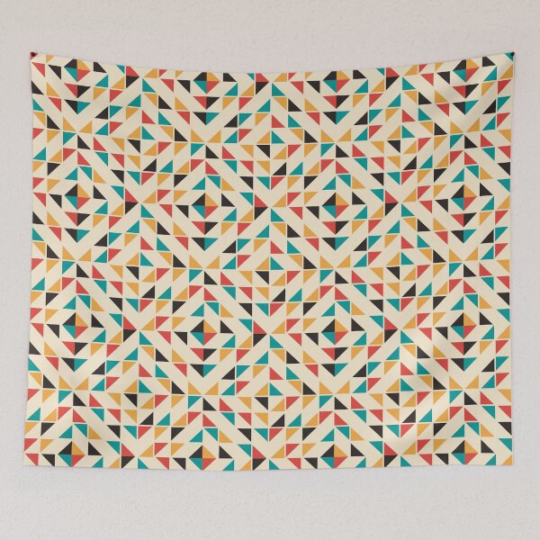 Item preview, Mid Century Colored Triangles Pattern designed and sold by La Chic.