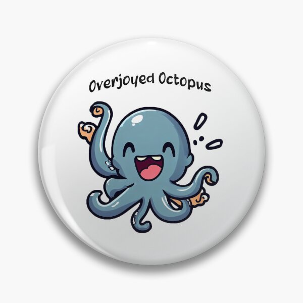 Item preview, Cute Animals - Alphabetic Animals and Personalities - Overjoyed Octopus Text designed and sold by CaptTaters.