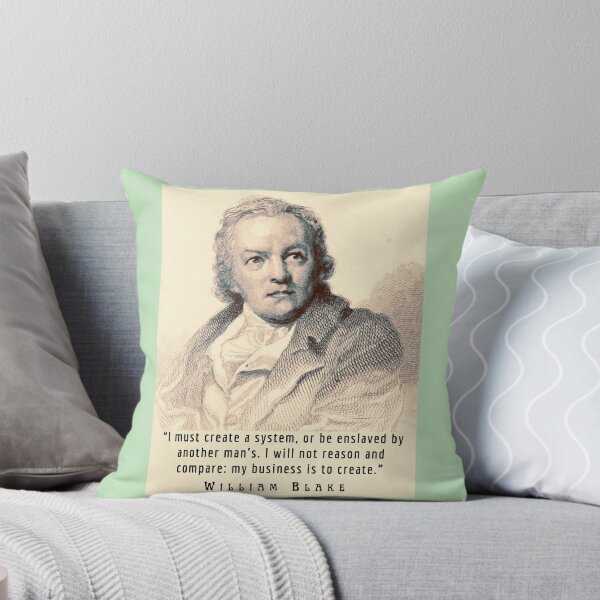 Item preview, William Blake portrait and quote: “I must create a system, or be enslaved by another man's...”  designed and sold by artbleed.