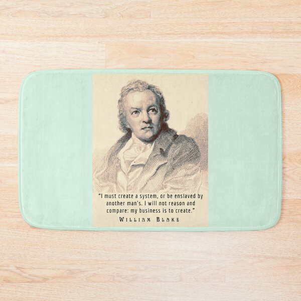 Item preview, William Blake portrait and quote: “I must create a system, or be enslaved by another man's...”  designed and sold by artbleed.