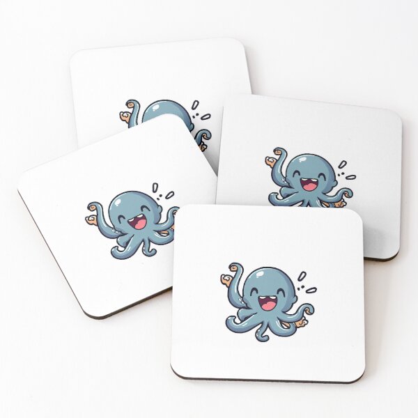Item preview, Cute Animals - Alphabetic Animals and Personalities - Overjoyed Octopus designed and sold by CaptTaters.