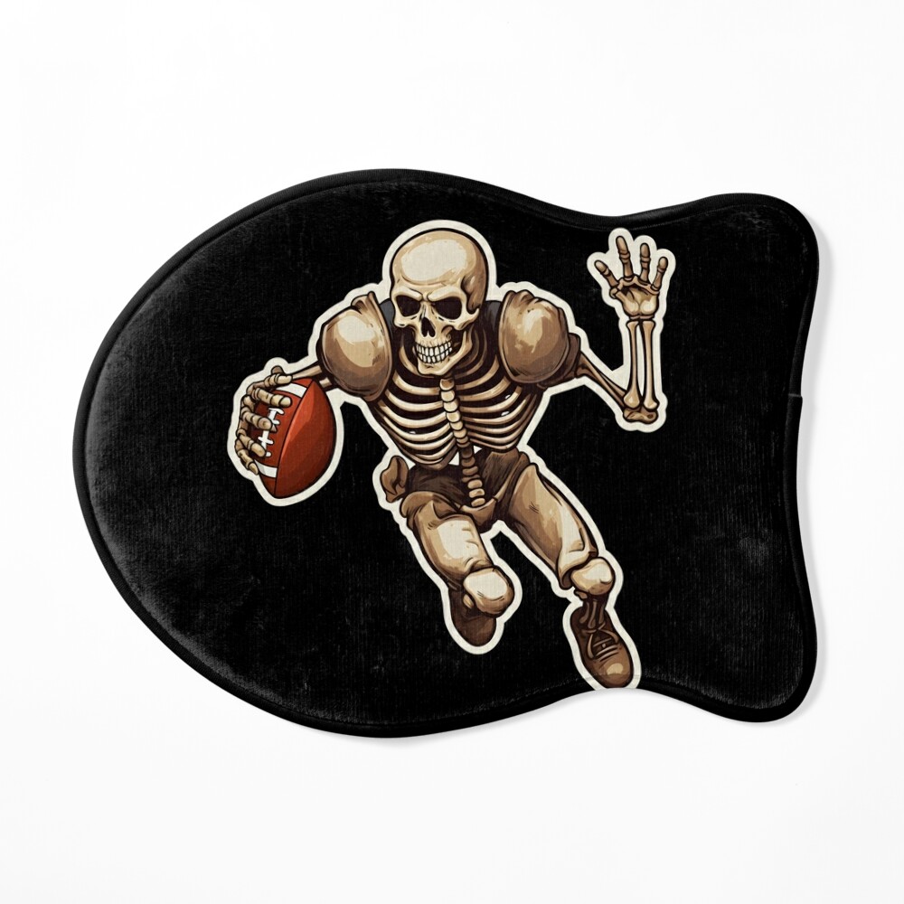 Skeleton Football Player Skeleton Playing Football