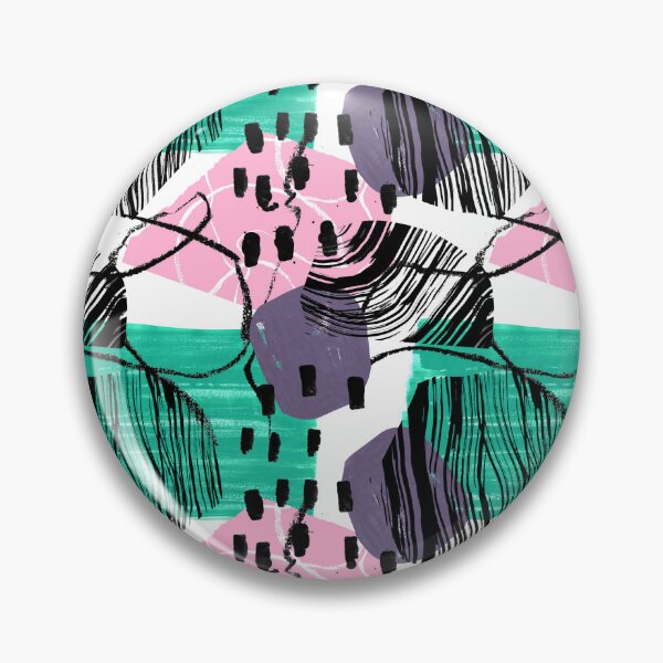 Item preview, Abstract // Pink, Black & Teal  designed and sold by LaraElsieDesign.