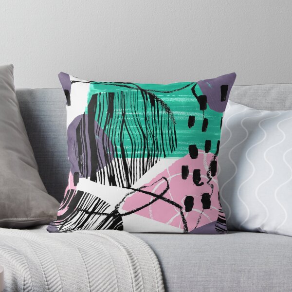 Abstract I - colorway 2 Throw Pillow