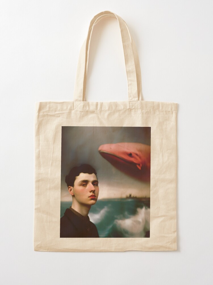 Tote Bag, bOY WITH rED wHALE designed and sold by CONSTNTBLVR