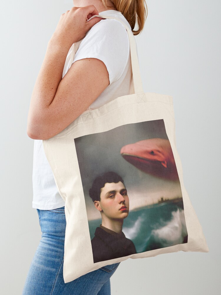 Thumbnail 1 of 5, Tote Bag, bOY WITH rED wHALE designed and sold by CONSTNTBLVR.