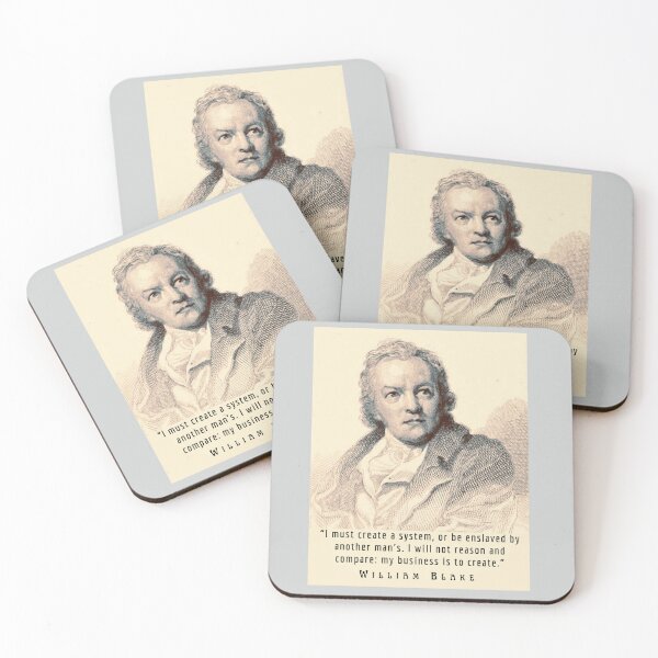 Item preview, William Blake portrait and quote: “I must create a system, or be enslaved by another man's...”  designed and sold by artbleed.