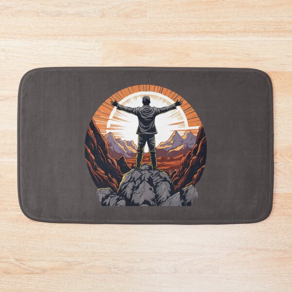 Item preview, Man Embracing Nature on Mountain Peak - AI Art T-Shirt designed and sold by AIPICCRAFT.