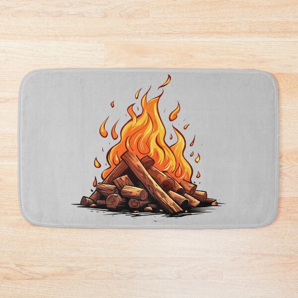 Item preview, Burning Campfire - Digital Art - Outdoor Sticker Series 1 | WanderUpNorthCo. designed and sold by WanderUpNorth.