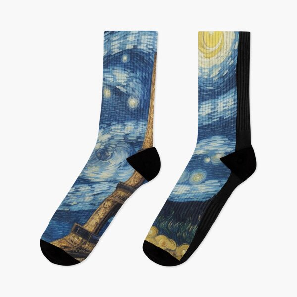 Item preview, Starry Night in Paris Van Gogh  Eiffel Tower Oil Painting designed and sold by Vangoholic.
