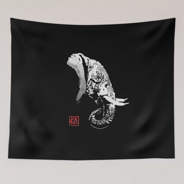 Item preview, elephant in black designed and sold by pechane.