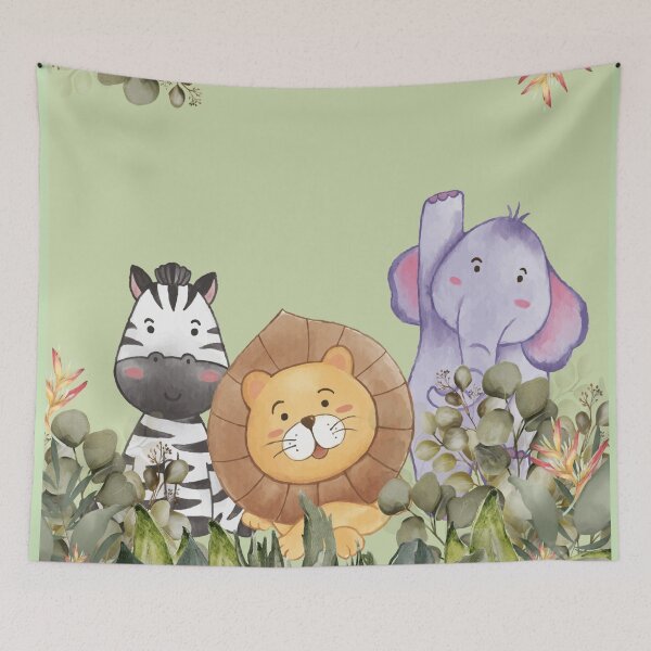Item preview, Adventure cute safari animals kids duvet cover designed and sold by Scenic.