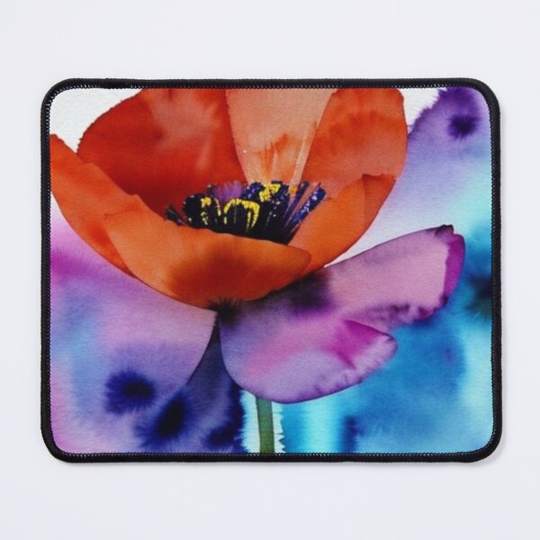 Item preview, Poppy flower watercolour ink painting  designed and sold by Heart2Heart-Art.