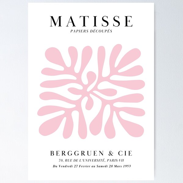 Item preview, Pink Henri Matisse Poster, Matisse Print, Matisse Exhibition Poster,  white background designed and sold by MyPosterStudios.