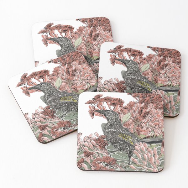 Item preview, Honey eater & Red Gum Flower designed and sold by TheLazyPainter.