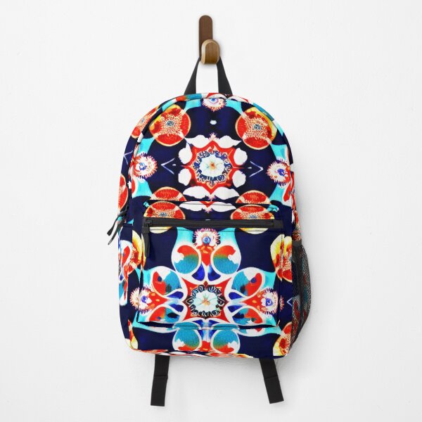 Item preview, Vivid Bloom: The Abstract Flower Fusion of Orange, Blue & Black designed and sold by mrtom414.