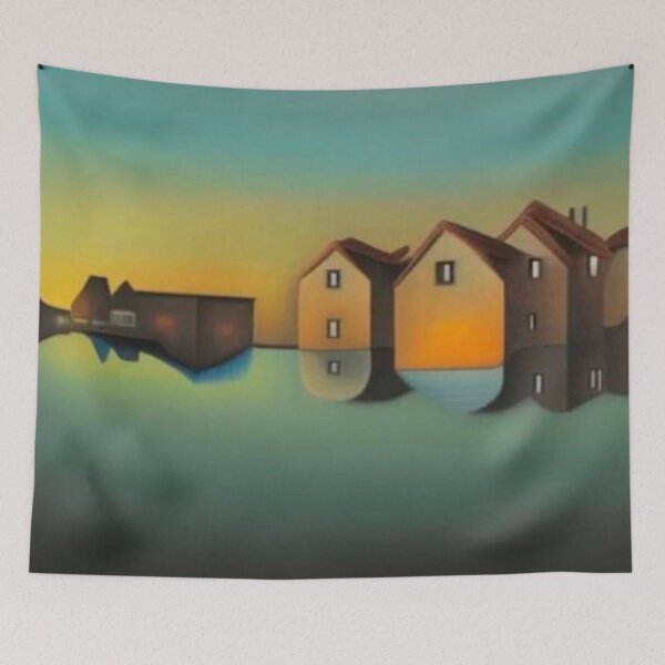 Item preview, Houses by lake designed and sold by George Hutton Hunter.