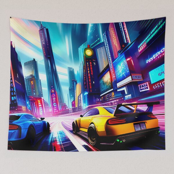Item preview, Blue V's Yellow Nitro Racing designed and sold by Ink Art Design.