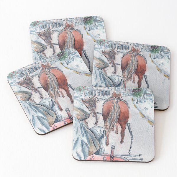 Item preview, Mackinac Island Carriage Ride Watercolor designed and sold by Jarrod Vandenberg.