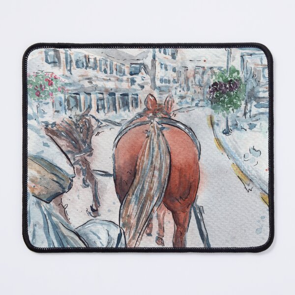 Item preview, Mackinac Island Carriage Ride Watercolor designed and sold by Jarrod Vandenberg.