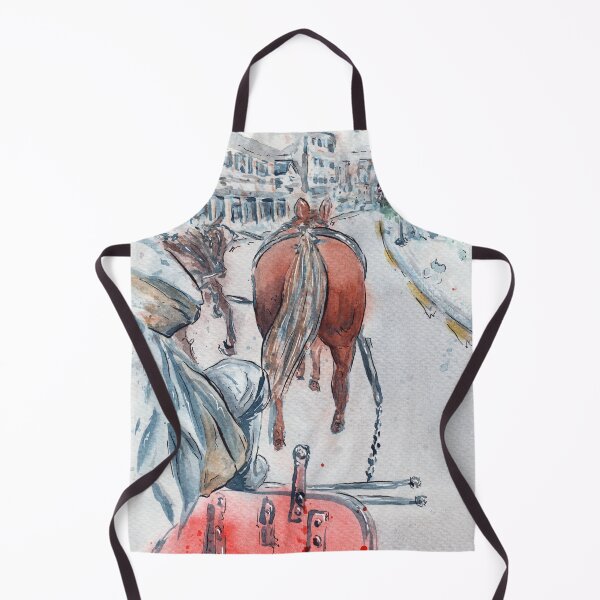 Item preview, Mackinac Island Carriage Ride Watercolor designed and sold by Jarrod Vandenberg.