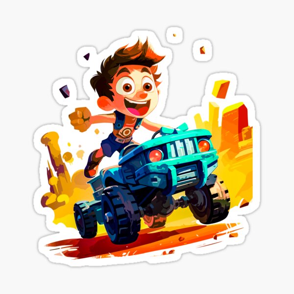 Pegatina for Sale con la obra «Rally de tierra con ATV» de