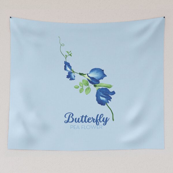 Item preview, butterfly pea flower designed and sold by Wordsmith-Wear.
