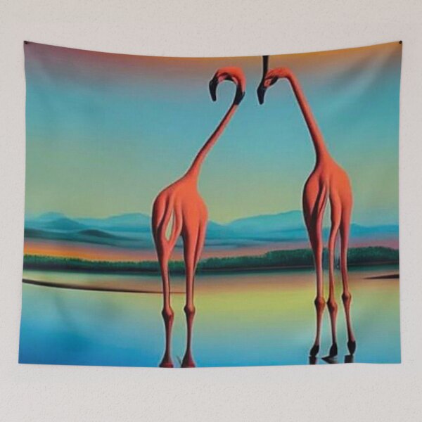 Item preview, Flamingos merging with Giraffes designed and sold by George Hutton Hunter.