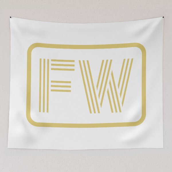 Item preview, FW Initials Gold Geometric Letters designed and sold by Jeallan Designs.