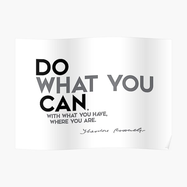 do what you can - roosevelt Poster