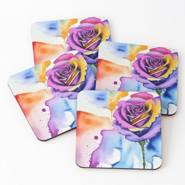 Item preview, Rose flower watercolour ink painting  designed and sold by Heart2Heart-Art.