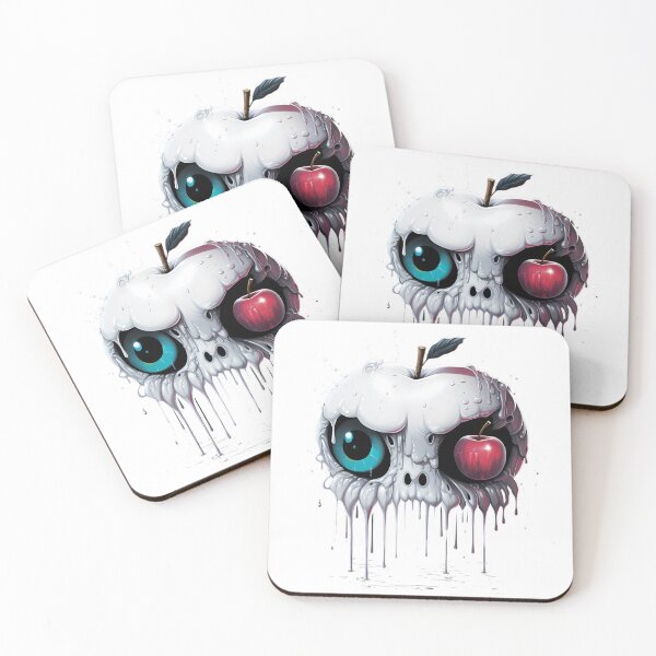 Item preview, White Sinister Skull Apple designed and sold by The Bla in My Brain.