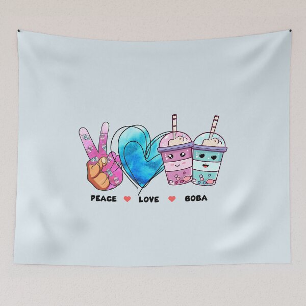 Item preview, Peace, Love, Boba: Sipping Serenity in Every Sip designed and sold by QuadMacDesigns.