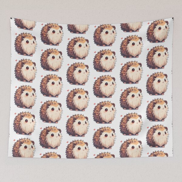 Item preview, Cute Kawaii Happy Hedgehog designed and sold by CozyKawaiiArt.